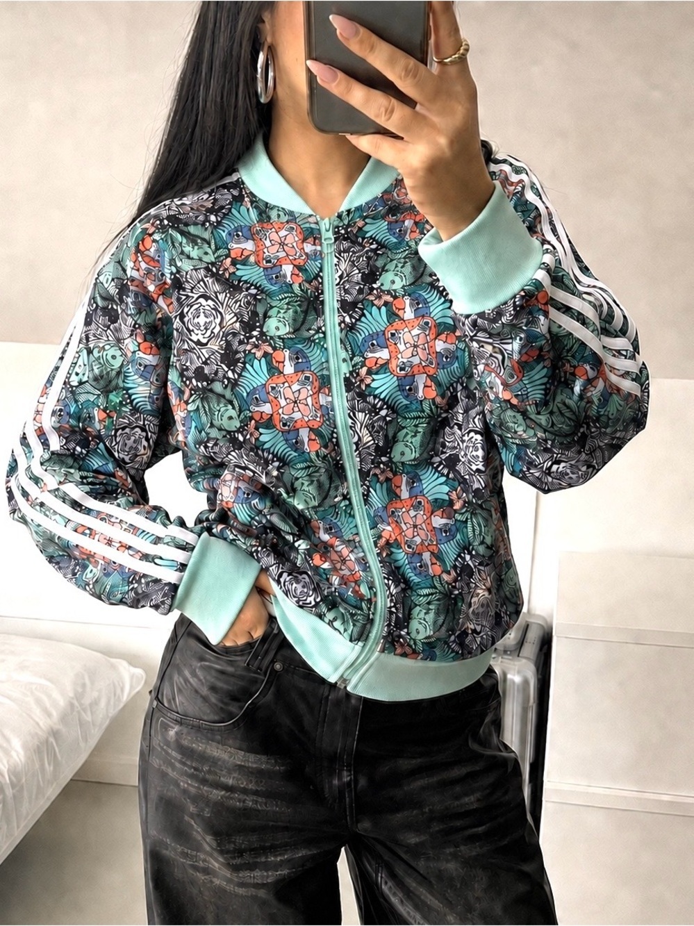 Adidas Originals SST Superstar Floral Track Jacket Youth L Women XS S